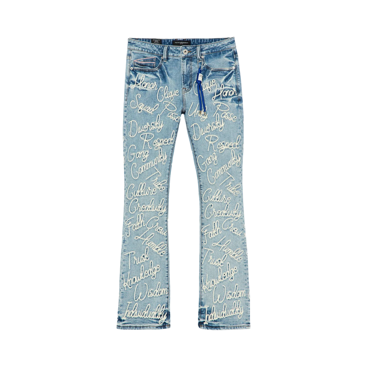 Cult of Individuality Cult's Lenny Bootcut 603 Jeans in Acid in BLUE