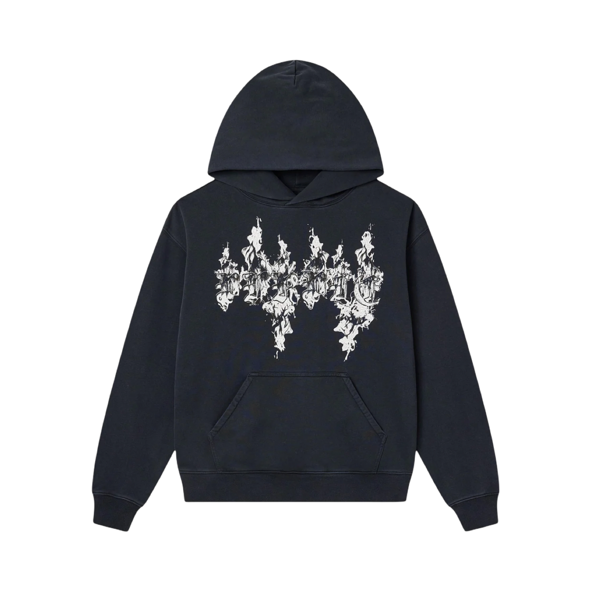 Purple Brand Flames Hoodie in BLACK