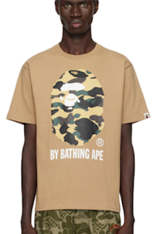 A BATHING APE SHIRT in Camo/tan