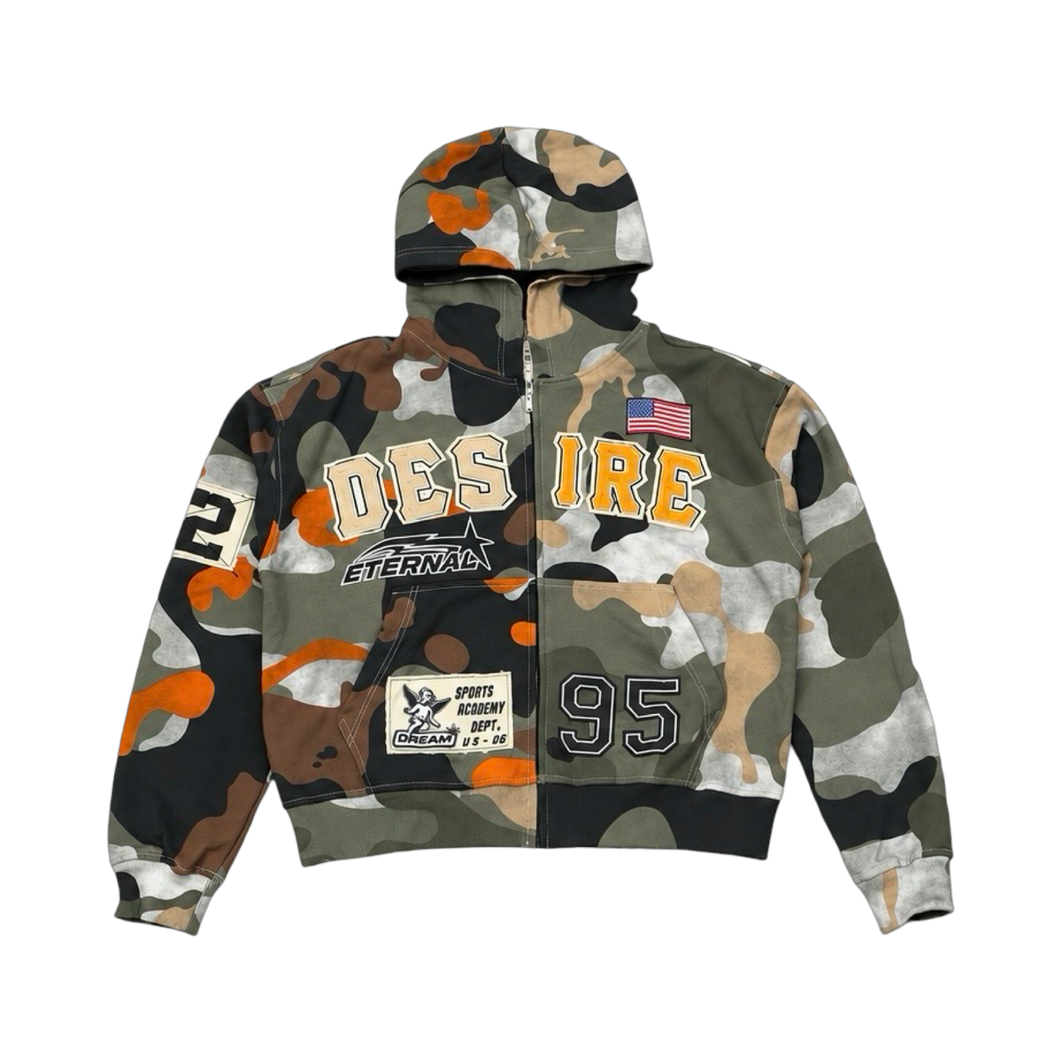Desire Eternal Camo Zip-Up Hoodie