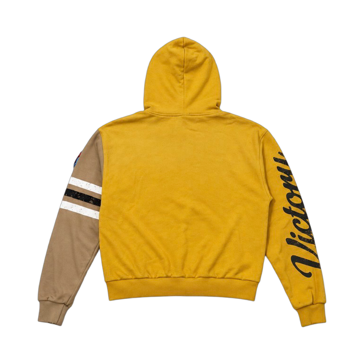Rise Mustard & Tan Colorblock Zip-Up Hoodie