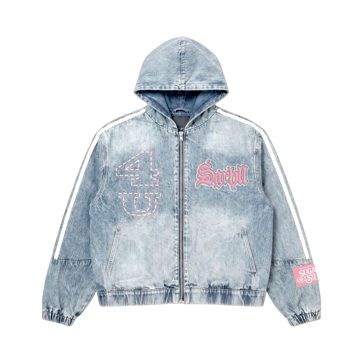 "DIE TRYING" JACKET (WASHED BLUE DENIM)