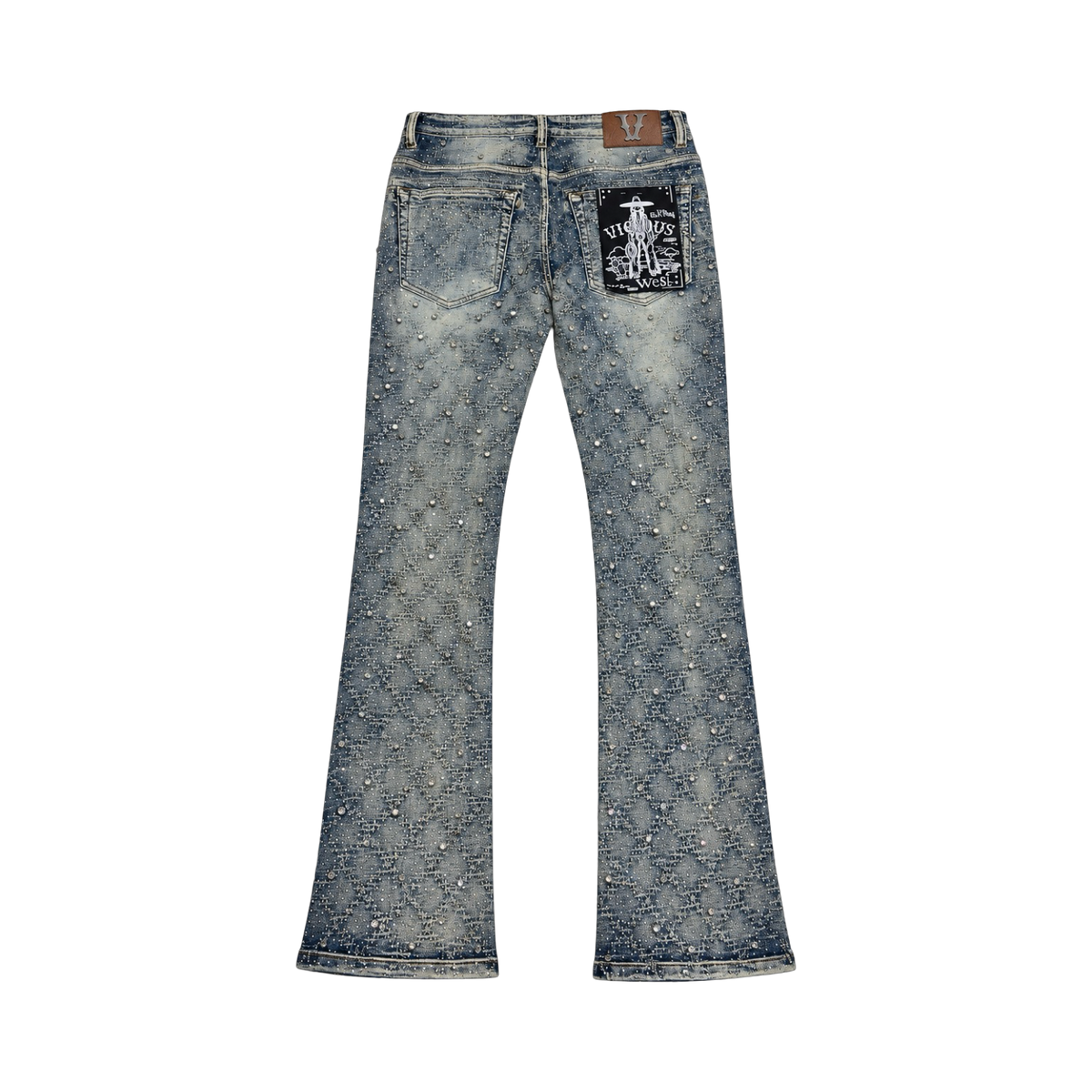 Vicious Rhinestone Flare Jeans