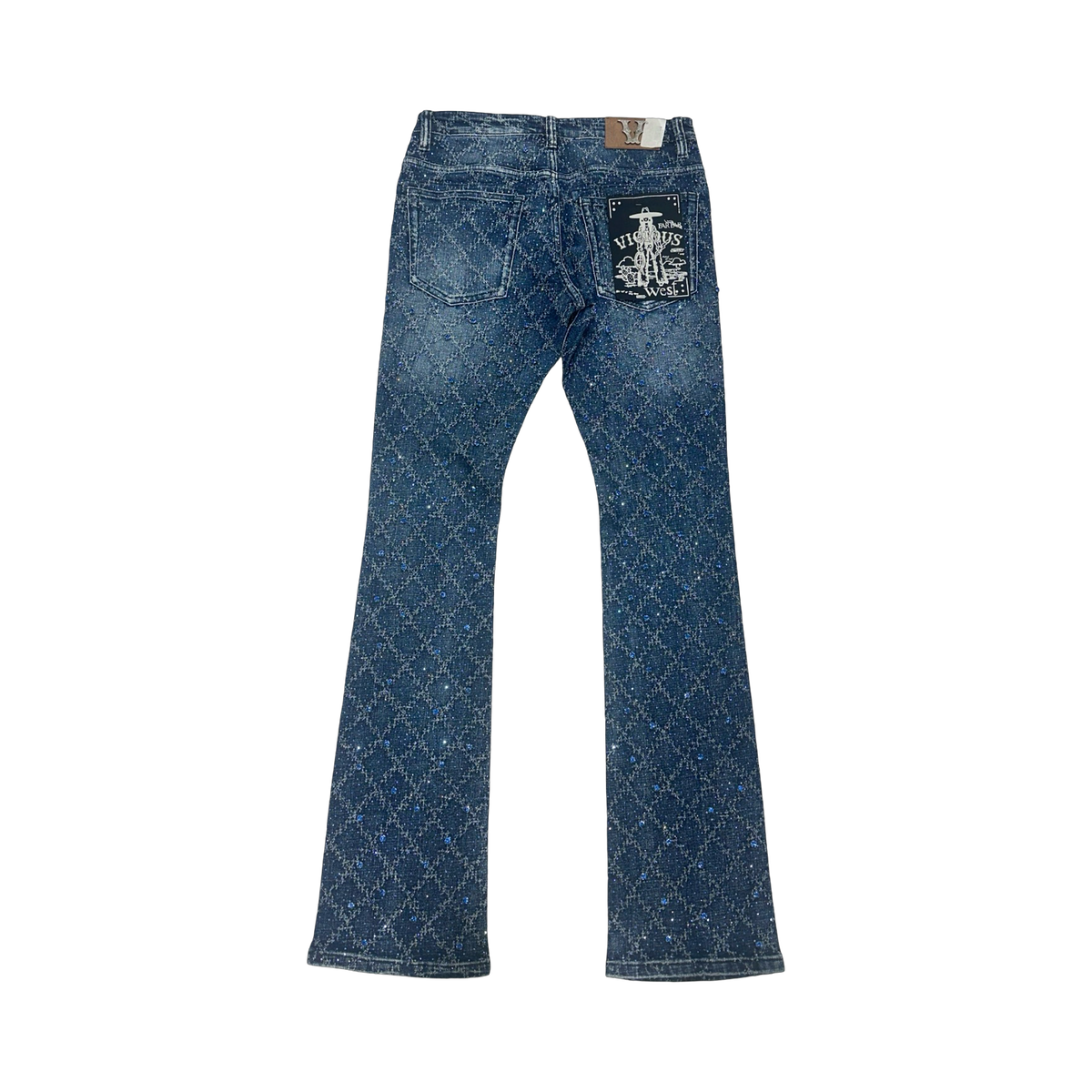Vicious Rhinestone Flare Jeans