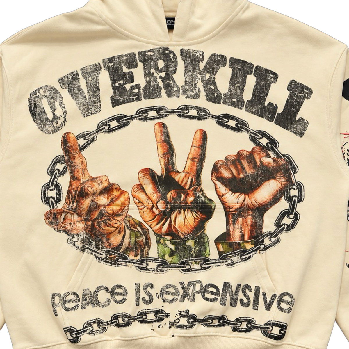 Overkill “Peace Is Expensive” Graphic Hoodie