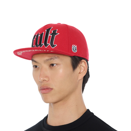 (Copy) Cult's Old English Cult Logo Hat in High Risk Red
