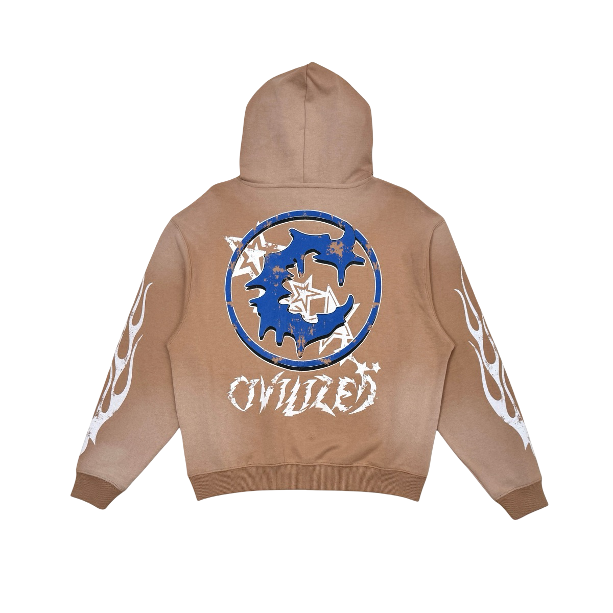 SKULL WASHED PULLOVER HOODIE