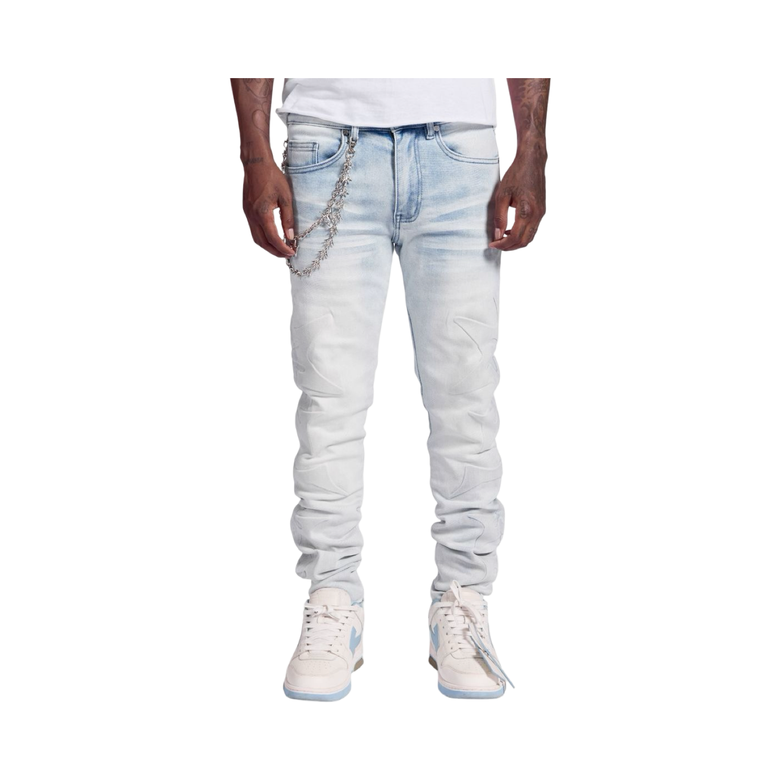 "NINJA" EMBOSSED JEANS