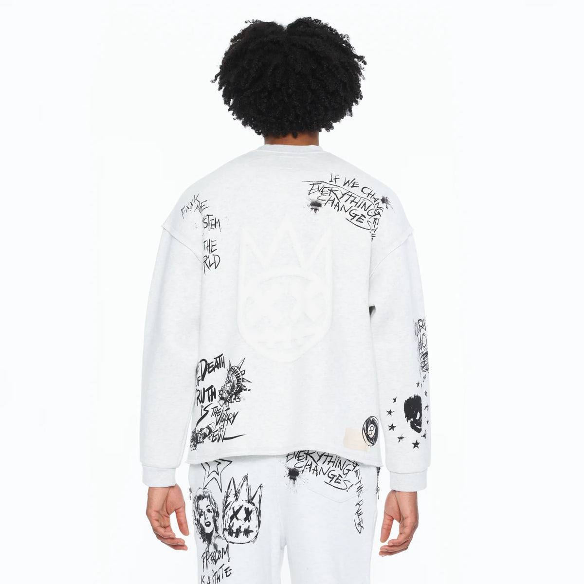 Heather Grey Cult of Individuality sweatshirt, back