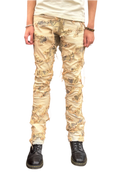 TAKER CAMO PATTERN PATCH STACKED JEAN (RUSTIC BLUE)