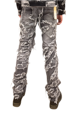 TAKER CAMO PATTERN PATCH STACKED JEAN