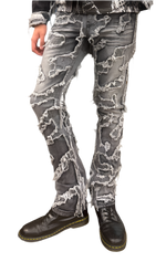 TAKER CAMO PATTERN PATCH STACKED JEAN