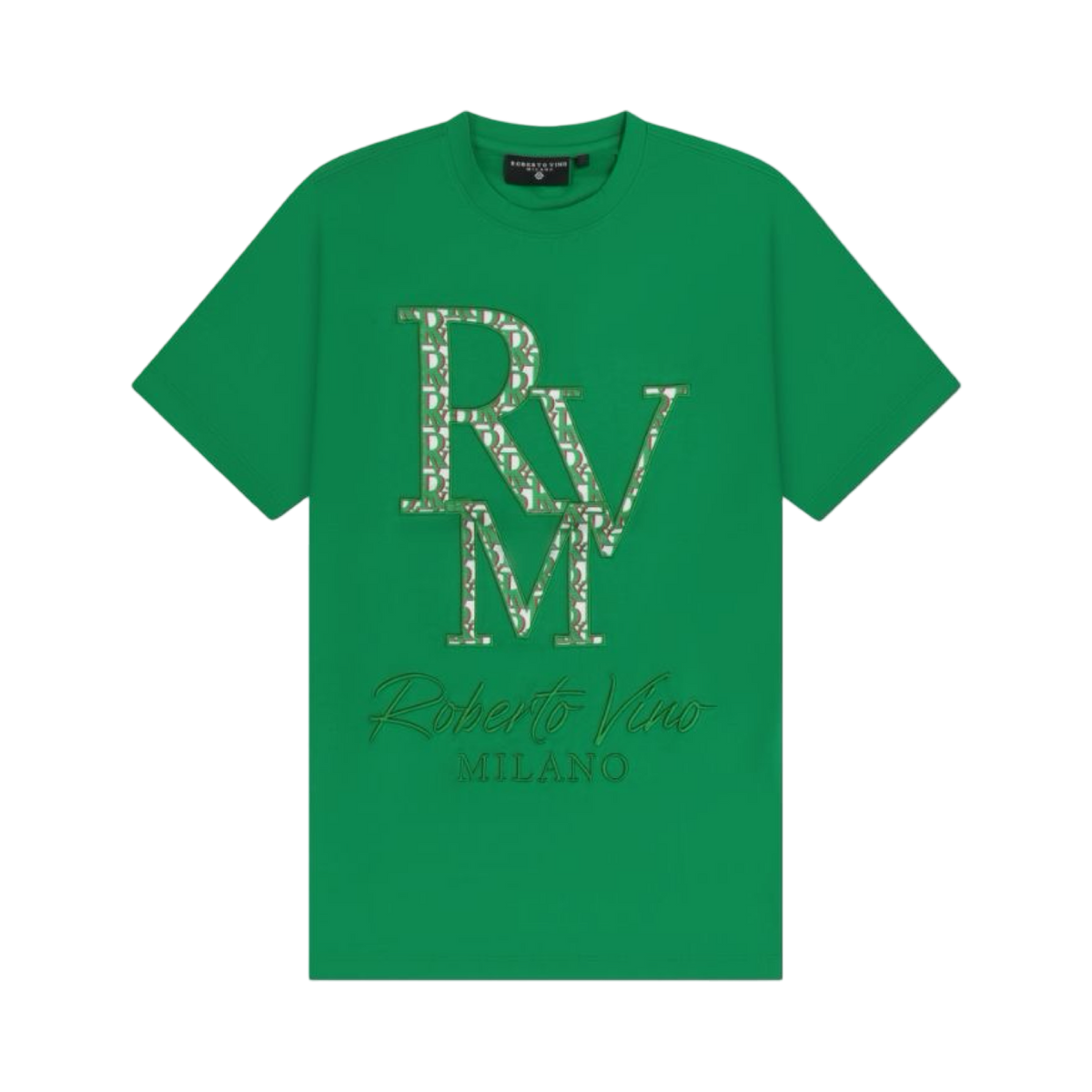 ROBERTO VINO MILANO Broletto Tee in GREEN, style S26RVT503