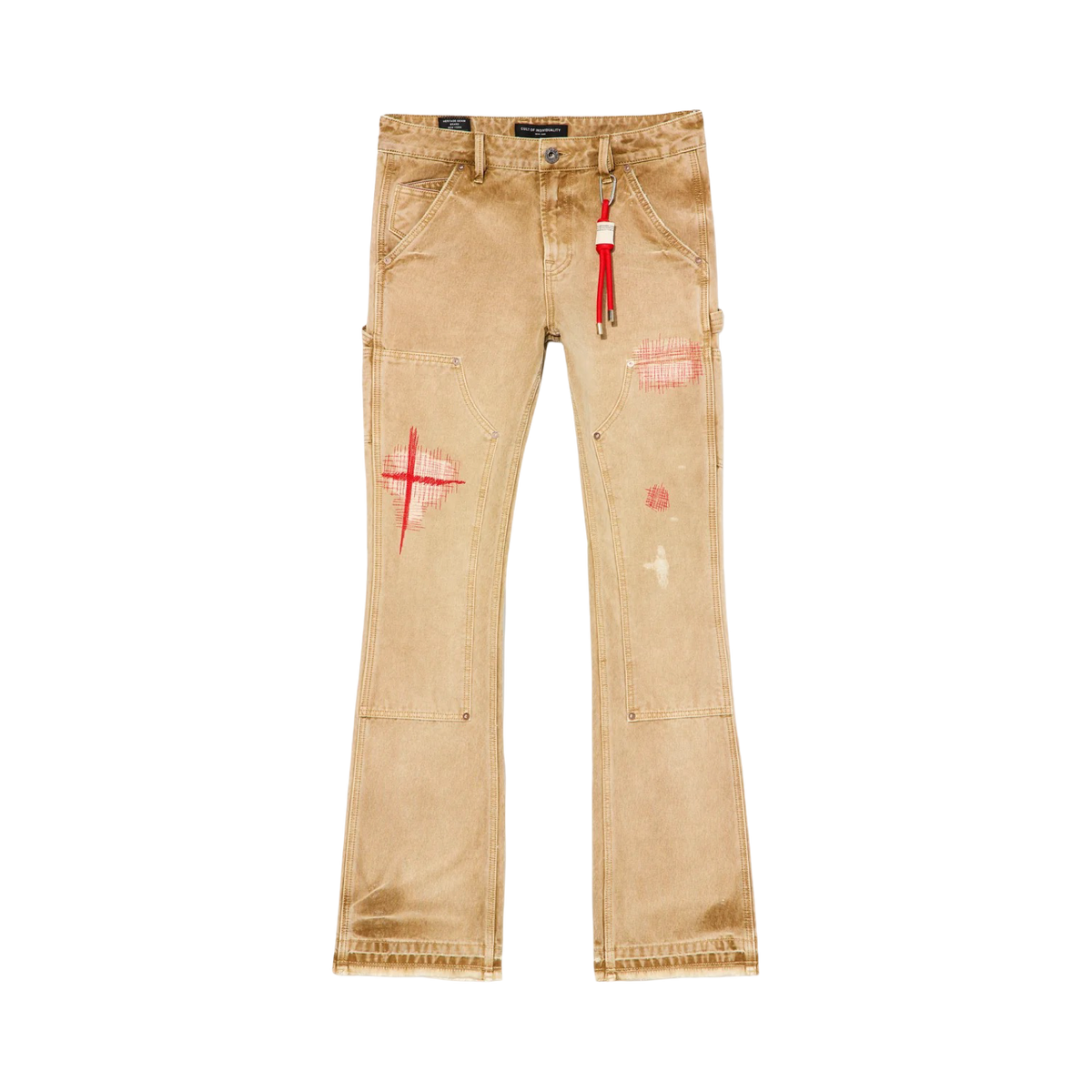 Cult of Individuality Cult's Lenny Bootcut 603 Jeans in Khaki Canvas in BEIGE