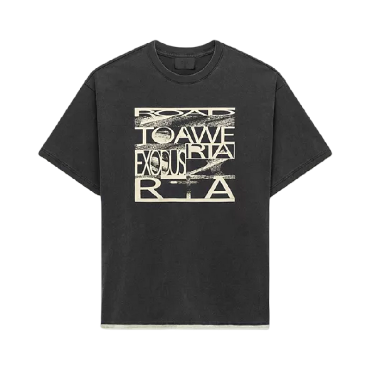 RTA DOUBLE LAYERED LOGO T-Shirt in BLACK EXODUS