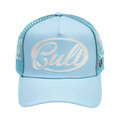 Cult's Mesh Back Trucker Hat "Community" In Blue Glow
