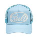 Cult's Mesh Back Trucker Hat "Community" In Blue Glow