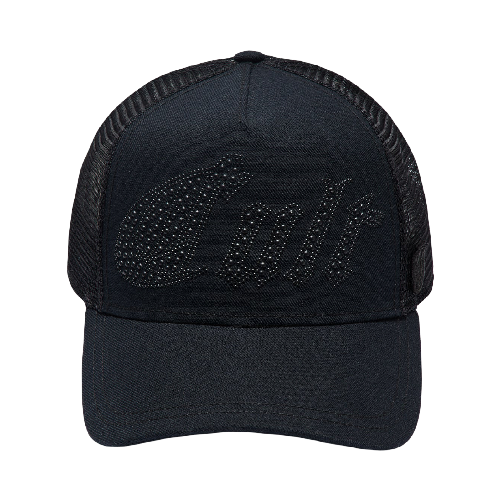 Cult's Metal Studs Mesh Back Trucker Hat In Black