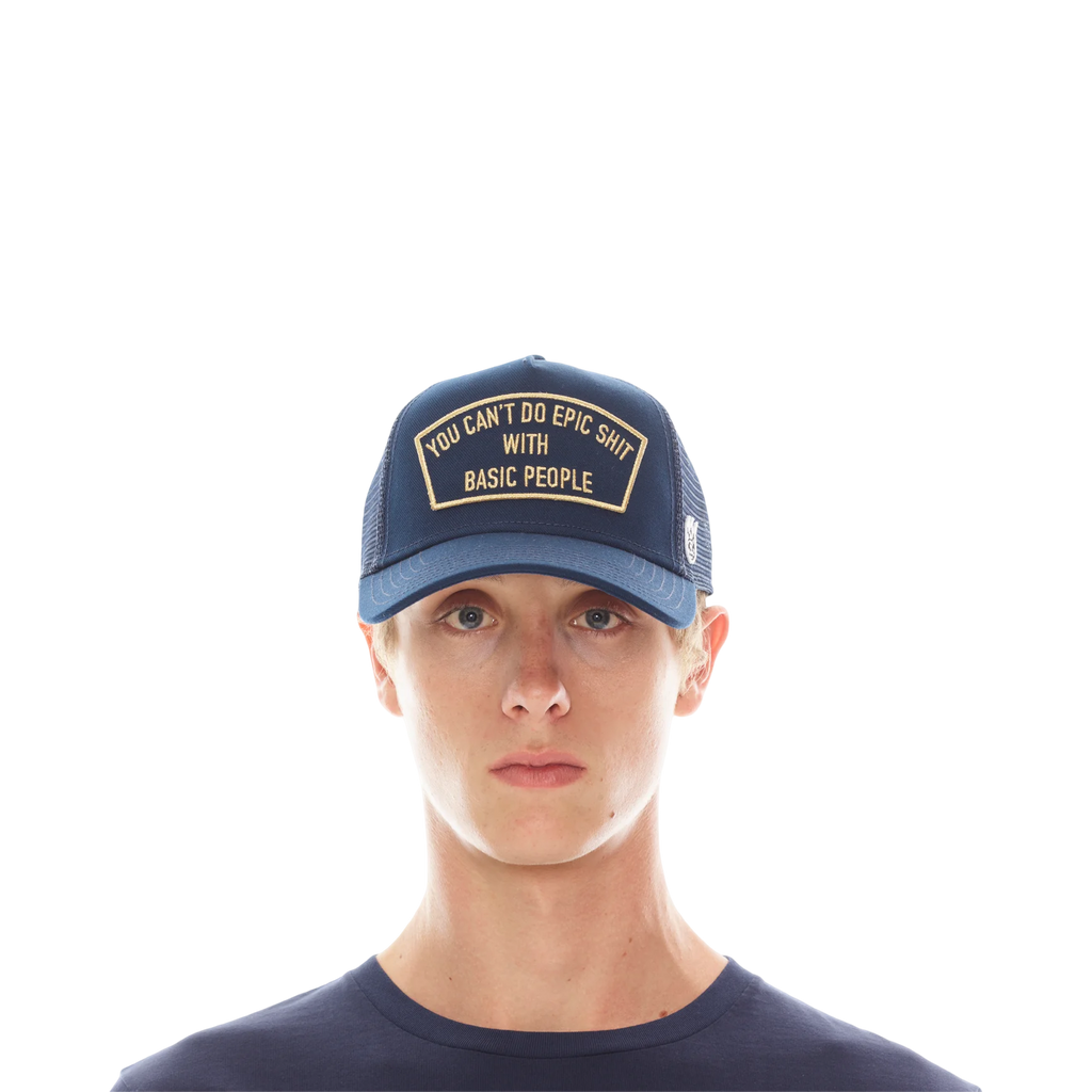 Can’t Do Epic Sh*t Trucker Hat – Navy, Mesh Back, Curved Visor