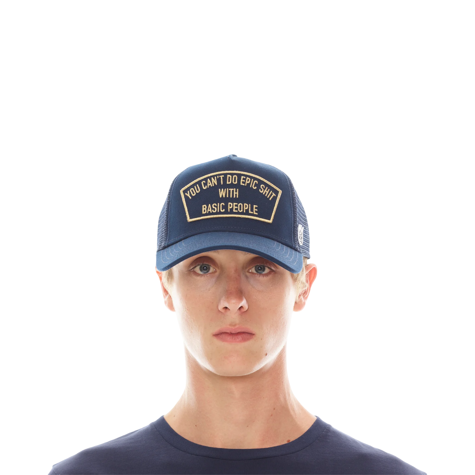 Can’t Do Epic Sh*t Trucker Hat – Navy, Mesh Back, Curved Visor