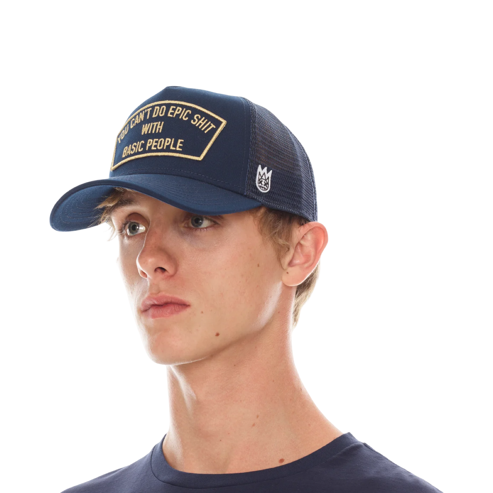 Can’t Do Epic Sh*t Trucker Hat – Navy, Mesh Back, Curved Visor