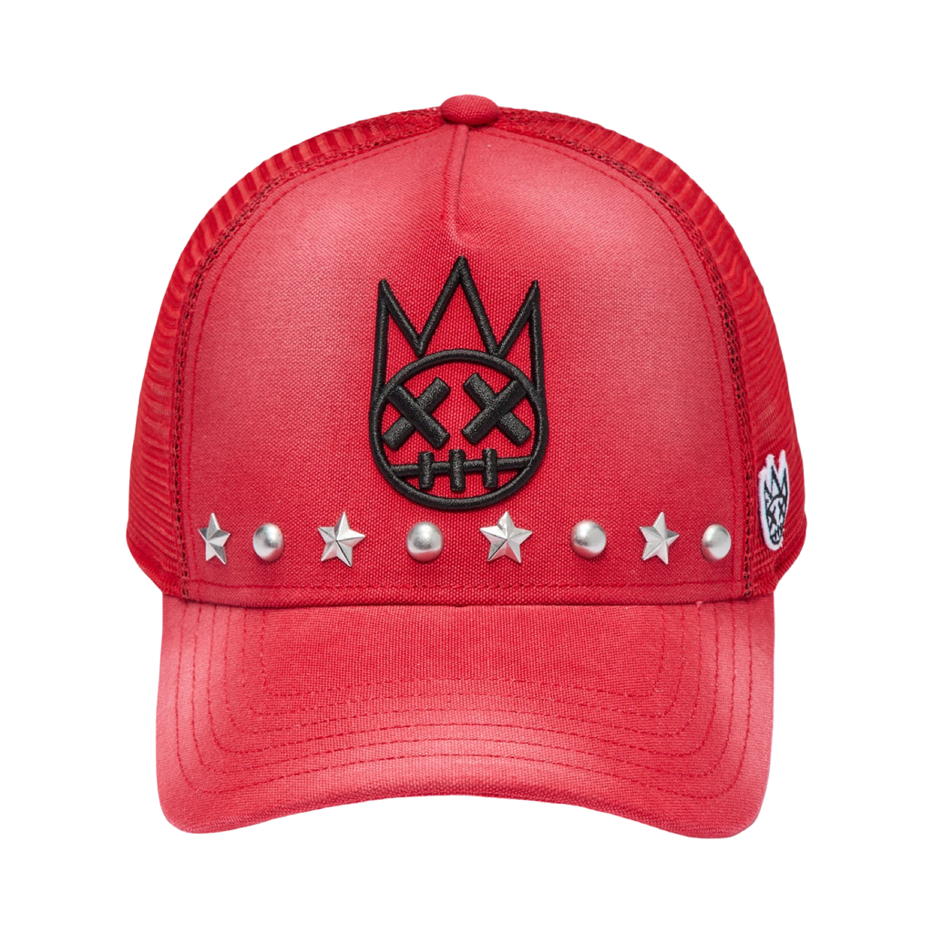 Cult's Mesh Back Trucker Hat "Horseman" In Rococco Red