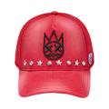 Cult's Mesh Back Trucker Hat "Horseman" In Rococco Red