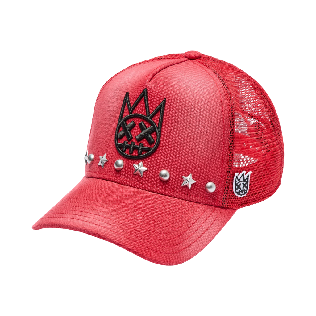 Cult's Mesh Back Trucker Hat "Horseman" In Rococco Red
