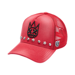 Cult's Mesh Back Trucker Hat "Horseman" In Rococco Red