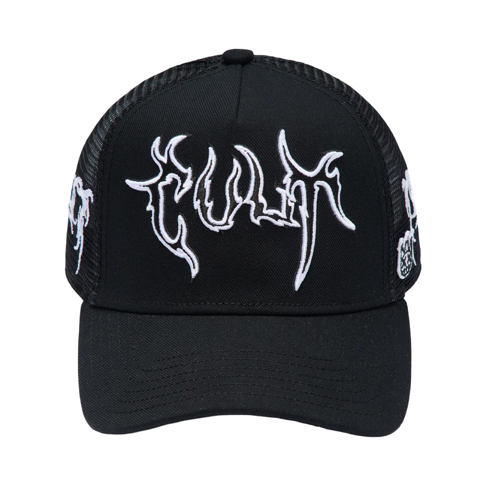 Cult's Mesh Back Trucker Hat "Raven" In Black