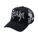Cult's Mesh Back Trucker Hat "Raven" In Black