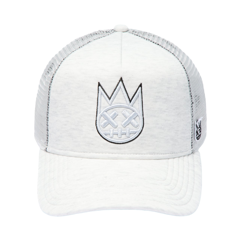 Cult's Logo Mesh Back Trucker Hat In Heather Grey