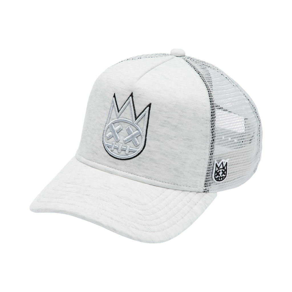 Cult's Logo Mesh Back Trucker Hat In Heather Grey