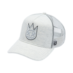 Cult's Logo Mesh Back Trucker Hat In Heather Grey