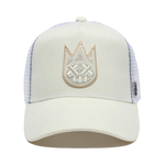 Cult's Clean Logo Mesh Back Trucker Hat in Winter White