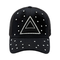 HVMAN'S TRIANGLE LOGO MESH TRUCKER HAT IN BLACK
