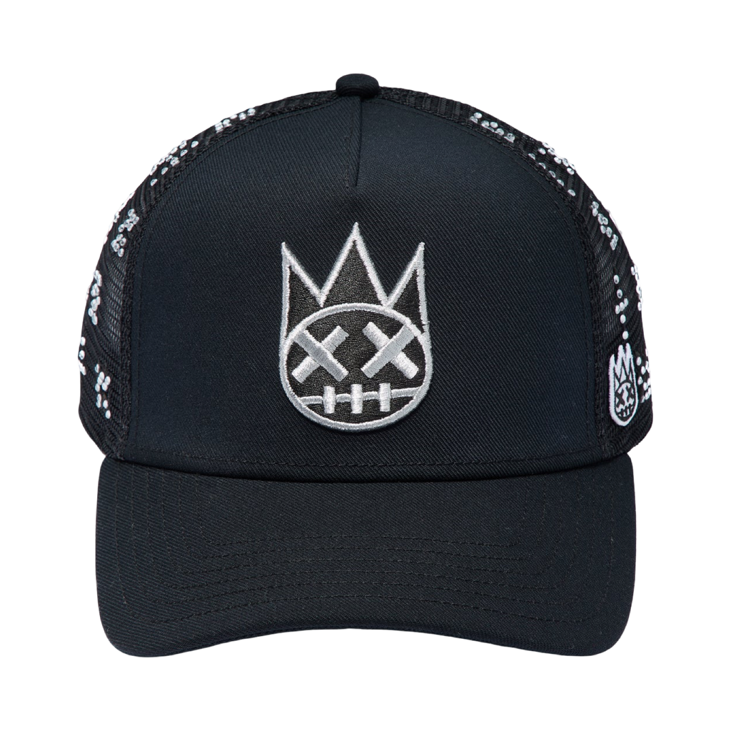 Cult's Repeat Pattern With Crystals Hat In Black