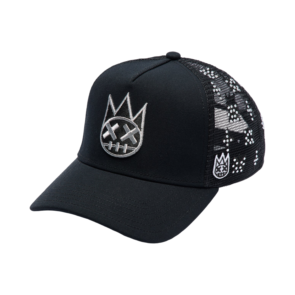 Cult's Repeat Pattern With Crystals Hat In Black