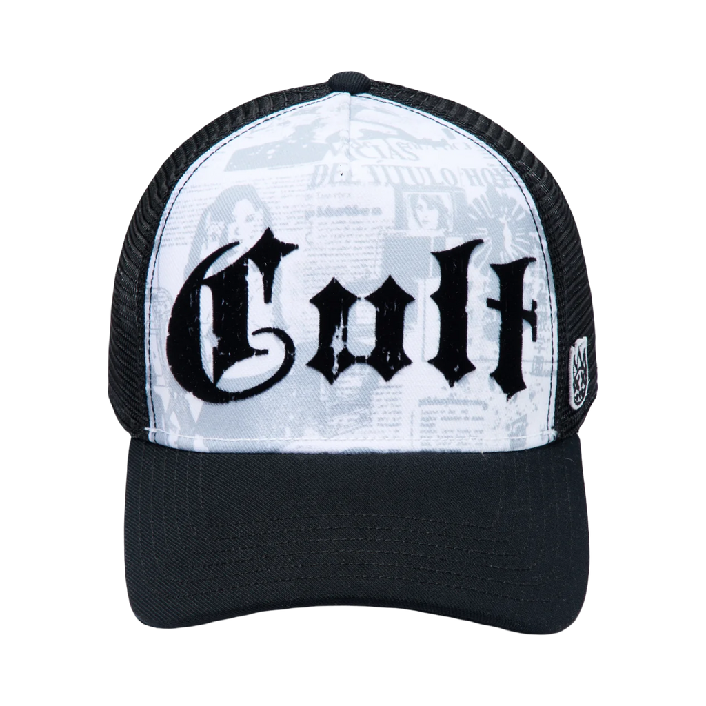 Cult's Mesh Back Trucker Hat "Propaganda" In White
