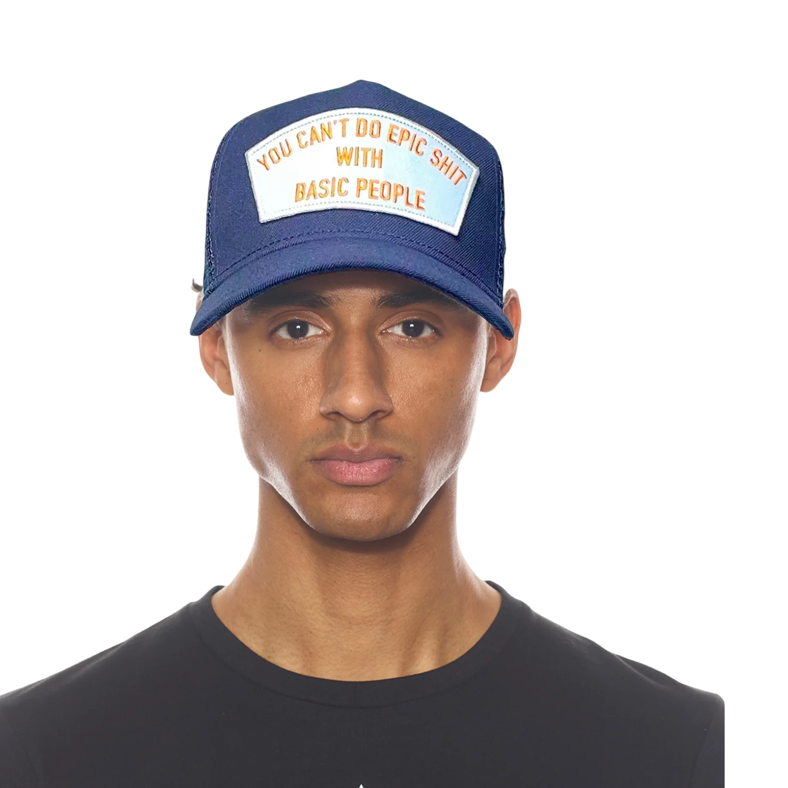 Navy Mesh Back Trucker Hat – Epic Design, Curved Visor