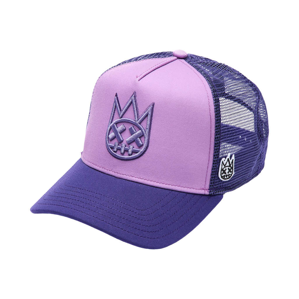 Cult's Logo Mesh Back Trucker Hat In Dusty Lavender