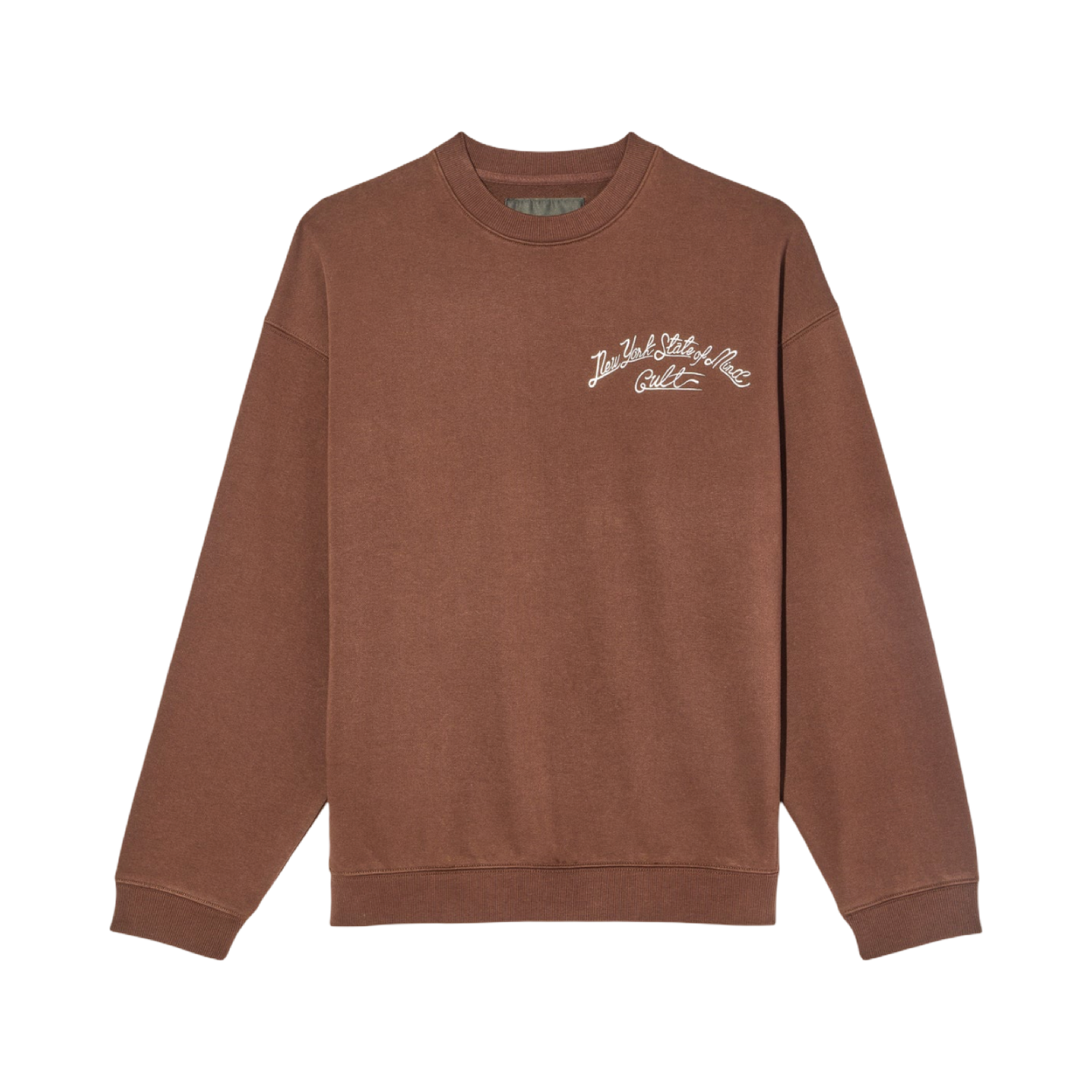 Cult's Novelty Fleece Crew Sweatshirt in Chocolate