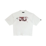 Cult's Oversized Short Sleeve Crew Neck Tee "Blood Logo" in White