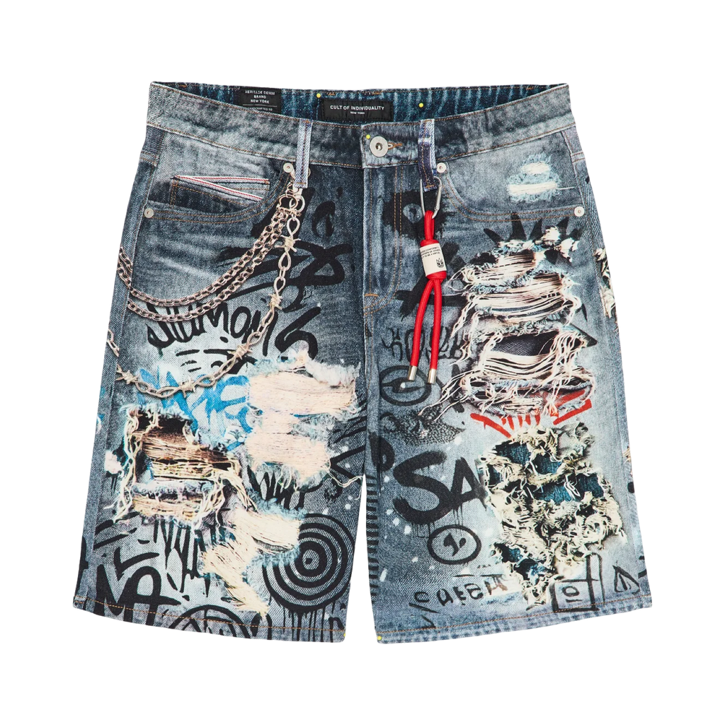 Cult's Grunge Shorts in Digital