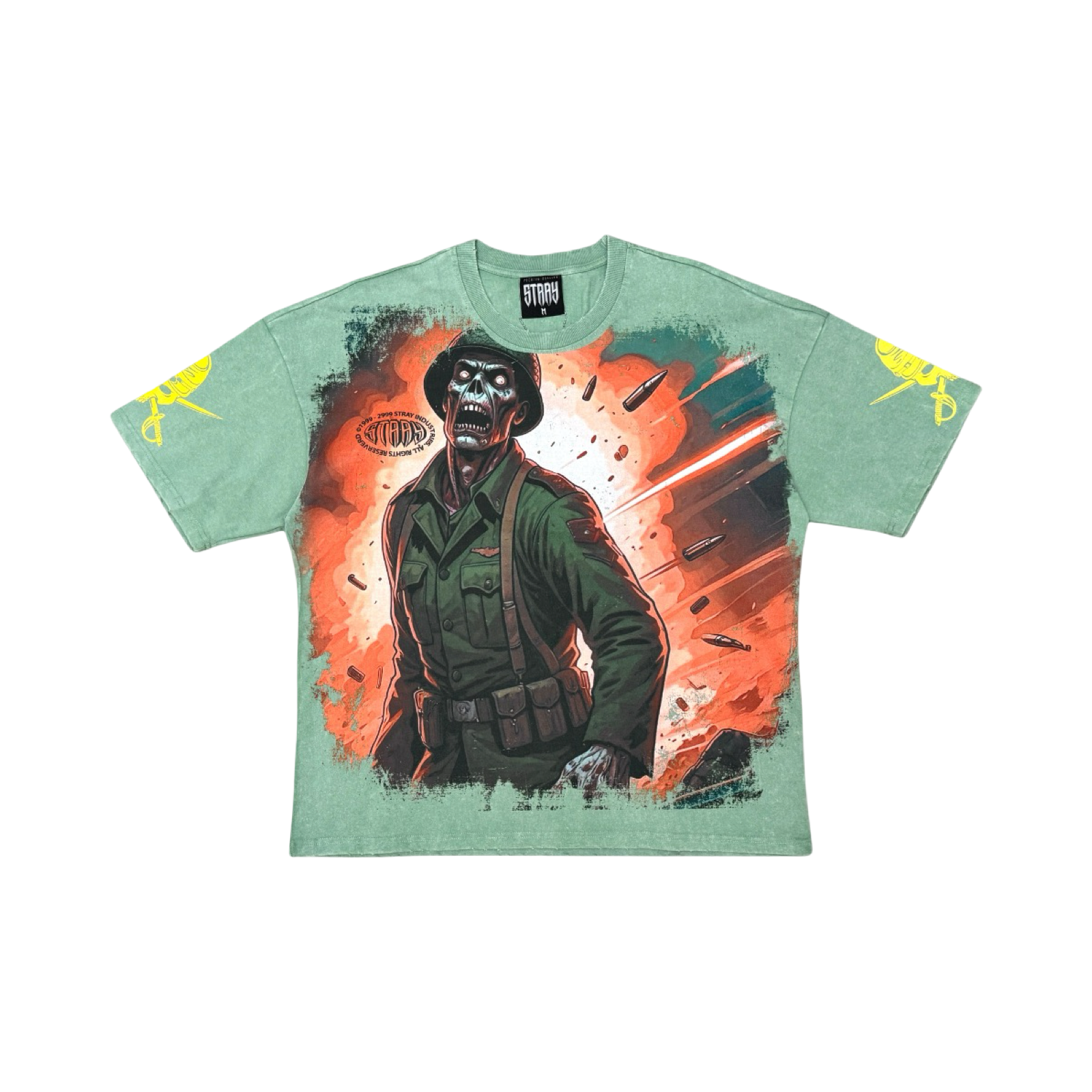 Stray acid washed