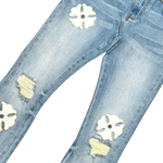 PREMIUM FLARED DENIM WITH ARTWORK ALL OVER