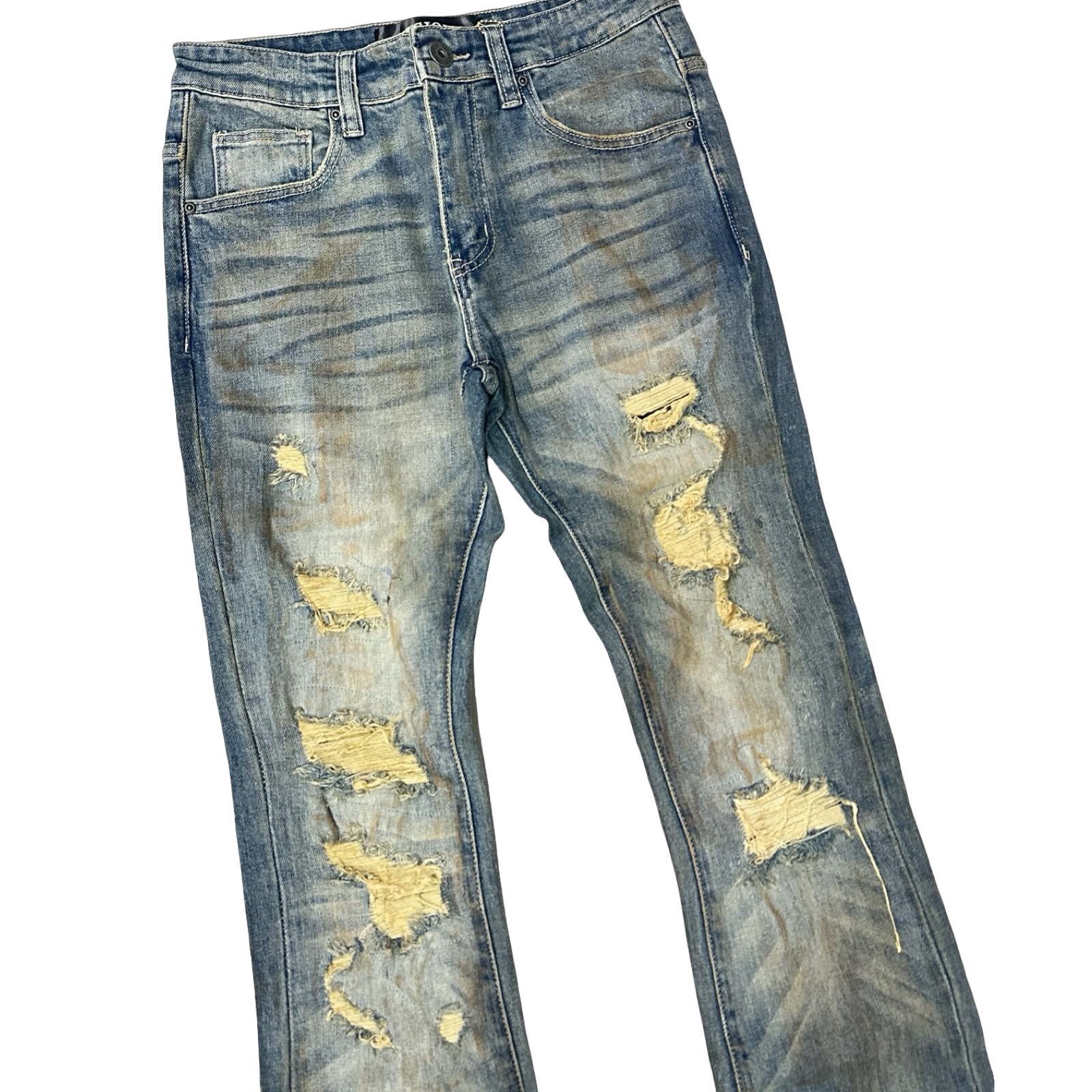 RIP & REPAIR PREMIUM WASH FLARE DENIM