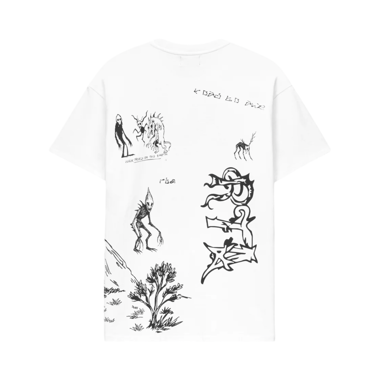 COLIN OVERSIZED SHORT SLEEVE TEE | WHITE CREATURE SCENERY