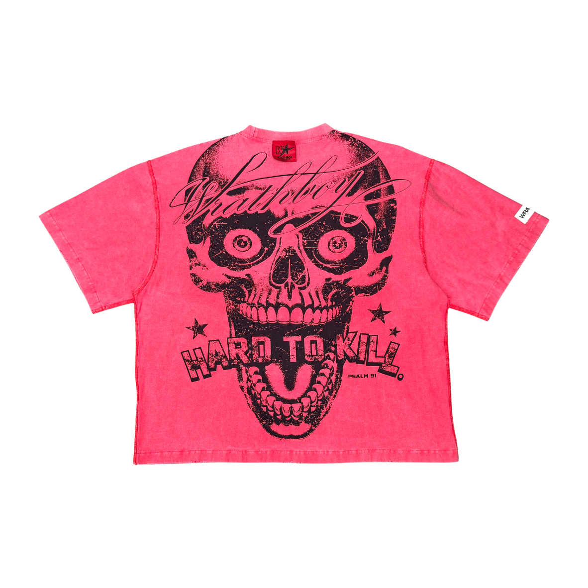 WRATHBOY Hard to kill skull tee in RED, style WB630