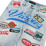 MOTO RACE DENIM SHORTS
